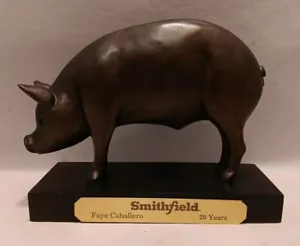 Smithfield Prosciutto Carne 20 Anni Servizio Dipendenti Premio Trofeo a Forma di Maiale - Foto 1 di 14