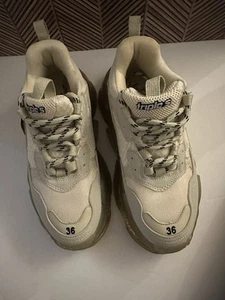 Balenciaga Triple S Trainers Off White Clear Sole - Picture 1 of 6