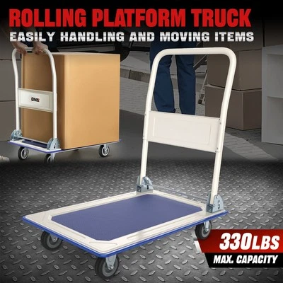 SPEED DADDY 330 lbs Capacity Hand Truck Folding Platform Cart Moving Trolley Dolly Luggage