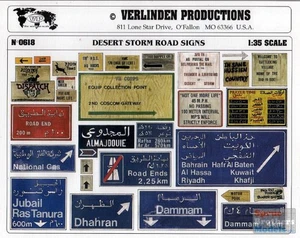 VER0618 1:35 Verlinden Desert Storm Road Signs - Picture 1 of 1