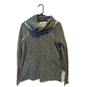 FP Free People Strand Grau Kokon Wasserfallausschnitt Pullover Shirt Oberteil One Size Medium? - Bild 1 von 5
