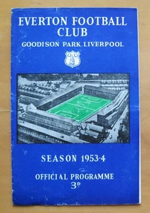 EVERTON v SWANSEA TOWN FA Cup 1953/1954 *Programa de fútbol en buen estado* - Imagen 1 de 3