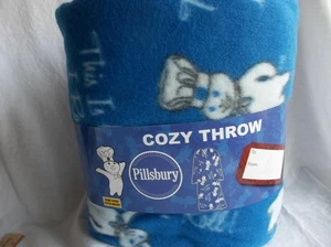 NWT RARE Pillsbury Doughboy Blue Cozy Throw One Size Fits Most - Picture 1 of 4