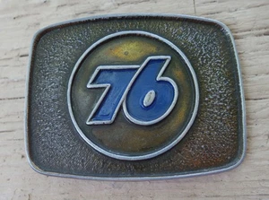 Union 76 Messing Gürtelschnalle Vintage - Bild 1 von 3