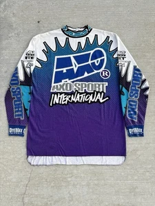 Vintage 90s AXO Sport International Wear Jersey Motocross Shirt AOP Men’s Large - Picture 1 of 6