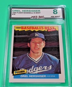 OREL HERSHISER---1986 FLEER**BASEBALL BEST***MINT 8***DODGERS**Mad Dog - Picture 1 of 1