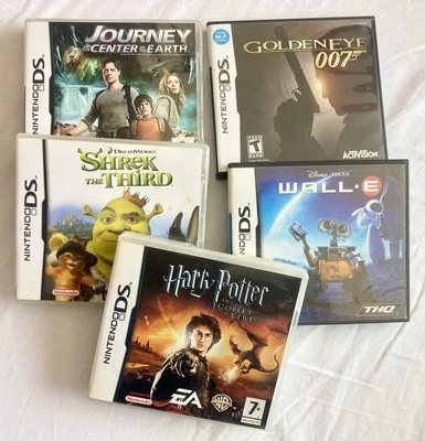 Nintendo DS 5 Game Bundle: Harry Potter Wall-E James Bond Goldeneye Shrek - Image 1 of 4
