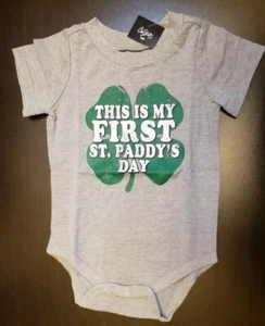 UNISEX CITY STREETS THIS IS MY FIRST ST. PADDY'S SIZE 3 MONTHS BODYSUIT PATRICK - Picture 1 of 12