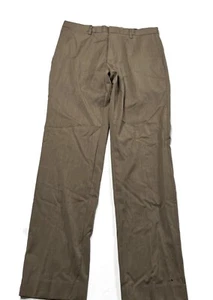 New Banana Republic 100% Wool Dress Pants Mens 32 x 34 Slim Khaki *Holes* - Foto 1 di 21
