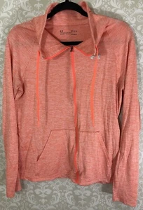 UNDER ARMOUR Damen Sweatshirt Gr. Medium Orange High Neck Full Zip Heatgear - Bild 1 von 9
