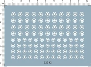 Kit de calcomanía modelo marcas tanque estrella blanca militar ejército de EE. UU. tobogán acuático - Imagen 1 de 1
