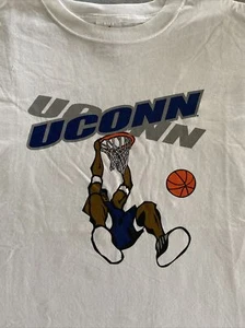 Vintage adidas UConn Huskies Men’s Large T Shirt White New - Picture 1 of 5