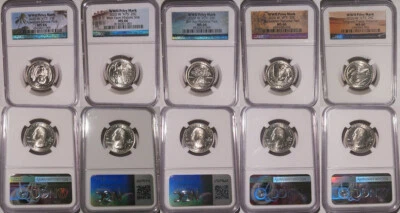 W Samoa Weir Salt Marsh Tallgrass 2020 juego de 5 cuartos 25c NGC MS 66 Privy V75 Foto 1 de 2