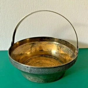 Old Vintage Vase Basket Plate Candy Vase Sterling Silver 916 Ussr Star 175 g - Picture 1 of 12