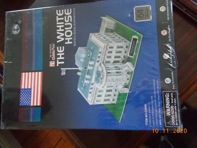 Sealed Cubic Fun 3D Puzzle, 64 Pieces The White House - Image 1 of 2