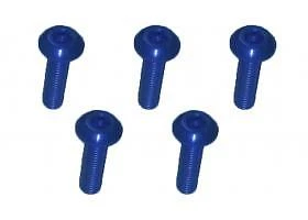 M3 x 10 AL7075 Button Head Hex Socket - Machine (5 Pcs) Blue - Image 1 of 1