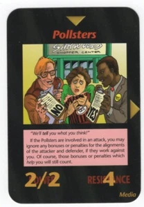 Pollsters Card New World Order Illuminati RARE INWO Steve Jackson Games - Picture 1 of 2