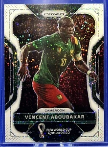 2022 Panini Prizm World Cup Vincent Aboubakar WHITE SPARKLE SSP Cameroon - Bild 1 von 2