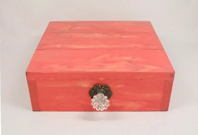 Caixa de suporte para bolo rústico, suporte para bolo de casamento vermelho, suporte para cupcake display, casa de campo... - Imagem 1 de 4