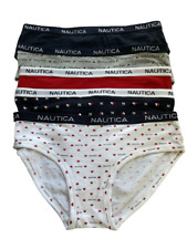 Nautica Women's Panties Small 5 Pack Print Logo Hipster 