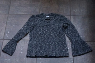 Usado en Excelente Condición Arizona Niñas L 14 Pullover Gris Melange Acampanado Manga Campana Foto 1 de 2