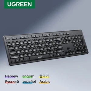 UGREEN Wireless Keyboard 2.4GHz 104 Keys Multi-Language Hebrew Russian Korean - Picture 1 of 20
