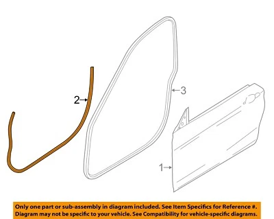 宝马原始设备制造商 428i xDrive Gran Coupe 前门环绕 Weatherstrip 密封 51767310234 — 第 1/2 张图片