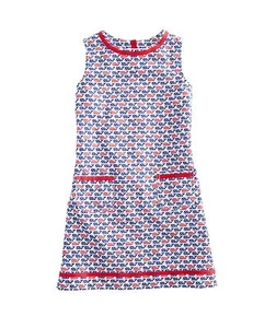 NWT Vineyard Vines Girls Flag Whale Shift Dress White Cap $65.00 - Picture 1 of 3