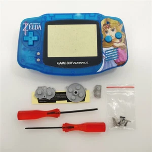 Customized Pattern Shell Case Housing for Game Boy Advance GBA - Clear Blue - Picture 1 of 8