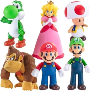6pcs Mario Action Figures Set, Toy Gift, Party Supplies, Cake Topper, (6 inches) - Picture 1 of 7