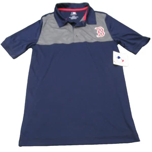 Boston Red Sox Polo Shirt Mens Small MLB Blue Colorblock Short Sleeve Jersey NEW - Picture 1 of 10