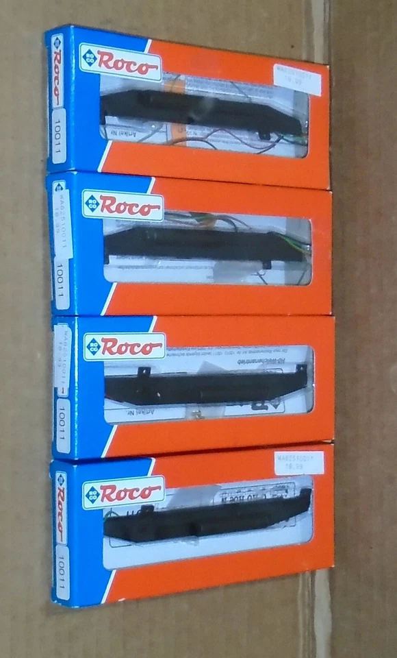 : Roco HO Trains .. "Lot of (4) Roco Right Hand Switch Machines"  ..  NIB #10011 - Image 1 of 4