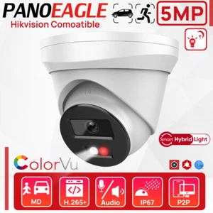Hikvision OEM 5MP Full Color IR POE Outdoor IP Camera Mic Speaker Hybrid Light - Picture 1 of 24