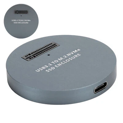 Hard Drive Enclosure Adapter Cable NVME To USB3.1 External Reader Converter Gray - Image 1 of 4