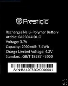 Batteria Smartphone ORIGINALE Prestigio PAP5044 DUO - Foto 1 di 1