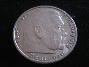 MDS DEUTSCHES REICH 5 REICHSMARK 1936 A "PAUL VON HINDENBURG", SILBER #33 - Bild 1 von 2