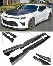 For 16-Up Chevy Camaro SS | RS T6 Style ABS Plastic Side Skirts Rocker Panels