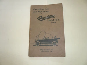  Overland Modelo 85 B Cuatro Direcciones para Operación Cuidado y Ajuste - OEM - Imagen 1 de 5