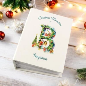 Personalised Christmas Photo Album With Santa's Letter With Sleeves 100 x 6x4 - Picture 1 of 2
