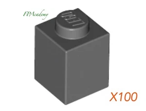 100 Pieces New LEGO Dark bluish Grey Brick 1 x 1 (3005 / 30071) Home house city - Picture 1 of 1