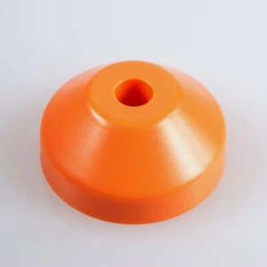 4 Orange Dome Style 45rpm RECORD TURNTABLE ADAPTERS - Picture 1 of 1