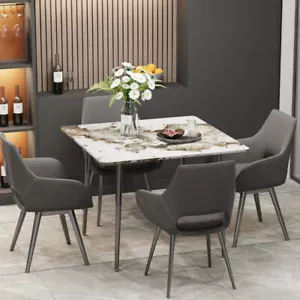 Modern Dining Table Breakfast Nook Anti-scratch Kitchen Sintered Stone Table - Picture 1 of 20