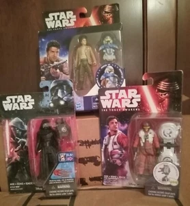 Star Wars Kylo Ren+Poe Dameron+Pilot Poe Dameron Lot 3.75 Inch New - Picture 1 of 6