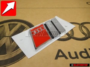 Genuine Audi S4 Rear Badge Emblem Chrome Red - 8D0853737B 2ZZ - Picture 1 of 6