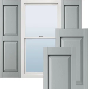 12"W X 31"H Lifetime Vinyl, Standard Two Equal Panels, Raised Panel Shutters, W/ - Picture 1 of 12