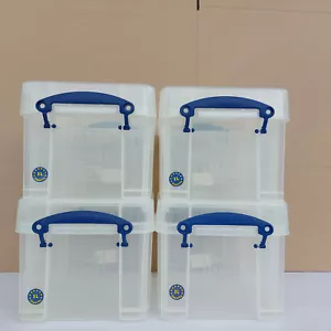 4 x Really Useful Aufbewahrungsbox & Deckel CD DVD blu-ray 3 Liter transparent ✅ - Picture 1 of 4
