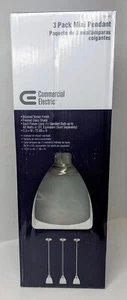 BRAND NEW - Commercial Electric 3 Light Brushed Nickel Mini-Pendant (3-Pack) - Picture 1 of 4