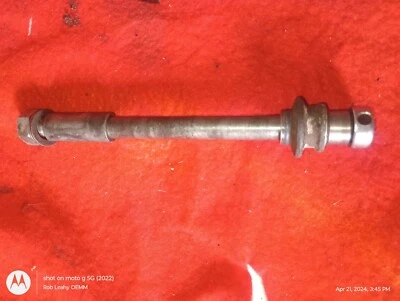 1976 Yamaha Dt400 Front Axle Spacers Bushings And Nut - Image 1 of 2