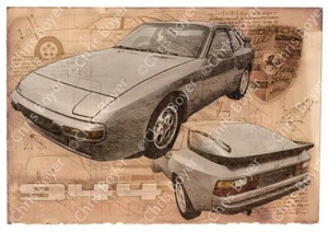 ART PRINT "DA VINCI" - PORSCHE 944 - Ref : DV042 - Photo 1/3