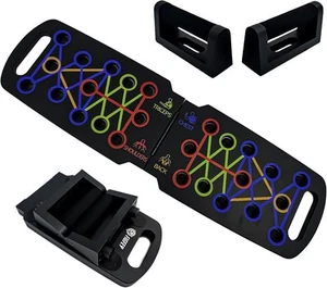 Wooden Portable Push up board, foldable fitness strength training Black - Picture 1 of 6